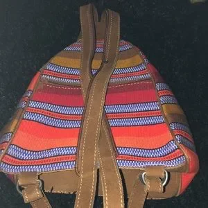 MUNDO MAYA GUATEMALA LEATHER/CANVAS BACKPACK PURSE Guatemalan Backpack - Etsy main image 4